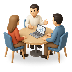 People in a training/onboarding meeting – Easy Onboarding and Training